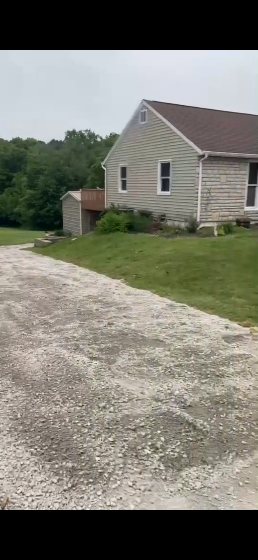Cateye Services job site — fresh gravel driveway install in Northern Kentucky